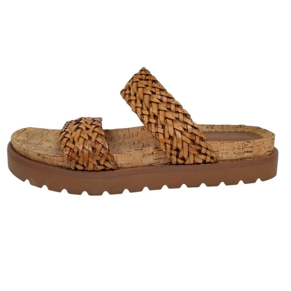 Baretraps Deanne Women's Faux Leather Woven Braided Slides Sandals Brown 9.5 - Picture 3 of 9